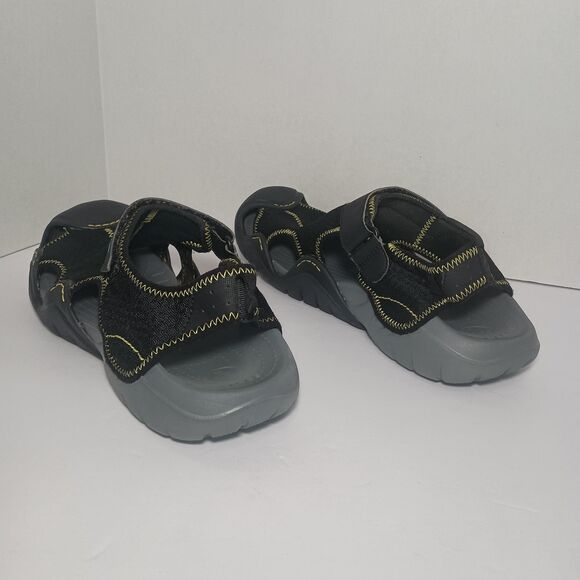 Crocs Swiftwater Black Mesh Fisherman Deck Sandals Men's Sz 12 Ankle Strap 15041 - Picture 14 of 16